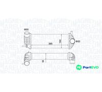 MAGNETI MARELLI CHARGE AIR COOLER 351319204480 FOR RENAULT