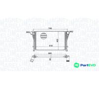MAGNETI MARELLI CHARGE AIR COOLER 351319205370 FOR AUDI SEAT SKODA VW