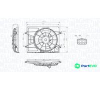 MAGNETI MARELLI ENGINE COOLING FAN 069422796010 FOR KIA