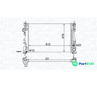 MAGNETI MARELLI ENGINE COOLING RADIATOR 350213129700 FOR ALFA ROMEO