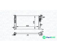 MAGNETI MARELLI ENGINE COOLING RADIATOR 350213158300 FOR RENAULT