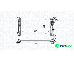 MAGNETI MARELLI ENGINE COOLING RADIATOR 350213158300 FOR RENAULT