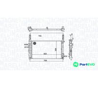 MAGNETI MARELLI ENGINE COOLING RADIATOR 350213162900 FOR OPEL VAUXHALL