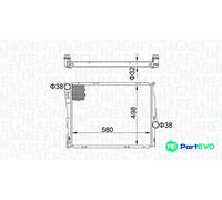 MAGNETI MARELLI ENGINE COOLING RADIATOR 350213163600 FOR BMW