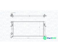 MAGNETI MARELLI ENGINE COOLING RADIATOR 350213166200 FOR AUDI SEAT SKODA VW