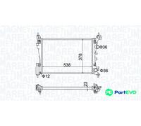 MAGNETI MARELLI ENGINE COOLING RADIATOR 350213186700 FOR OPEL VAUXHALL