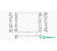 MAGNETI MARELLI ENGINE COOLING RADIATOR 350213186800 FOR RENAULT