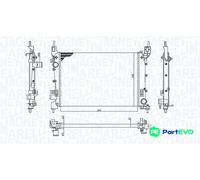 MAGNETI MARELLI ENGINE COOLING RADIATOR 350213200400