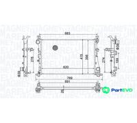 MAGNETI MARELLI ENGINE COOLING RADIATOR 350213203400