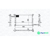 MAGNETI MARELLI ENGINE COOLING RADIATOR 350213203800 FOR FIAT