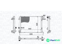 MAGNETI MARELLI ENGINE COOLING RADIATOR 350213207400 FOR RENAULT