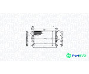 MAGNETI MARELLI ENGINE COOLING RADIATOR 350213215800 FOR FORD
