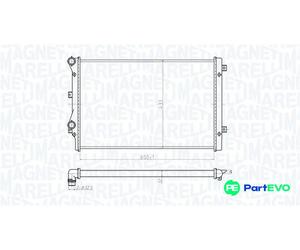 MAGNETI MARELLI ENGINE COOLING RADIATOR 350213852000 FOR AUDI SEAT SKODA VW