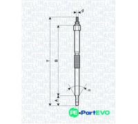 MAGNETI MARELLI GLOW PLUG 062900054304 FOR NISSAN