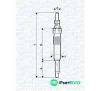 MAGNETI MARELLI GLOW PLUG 062900071304 FOR MITSUBISHI NISSAN RENAULT VOLVO DACIA