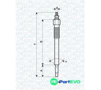 MAGNETI MARELLI GLOW PLUG 062900075304 FOR OPEL RENAULT SAAB VAUXHALL