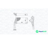 MAGNETI MARELLI INTERIOR HEATING HEAT EXCHANGER 350218467000 FOR CITROËN