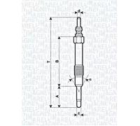 Magneti Marelli OEM Glow Plug For FIAT ALFA ROMEO OPEL LANCIA SAAB Mpv 1214040