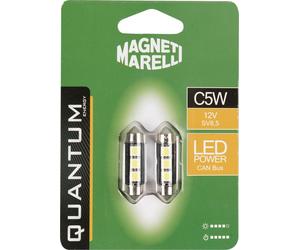 MAGNETI MARELLI QUANTUM ENERGY C5W LED Auto Bulb Pair 3SMD 12V SV8 70231 CANBUS