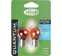Magneti Marelli QUANTUM ENERGY PY21W BAU15s Pair 12V 21W Amber Auto Bulbs