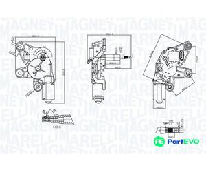 MAGNETI MARELLI REAR WIPER MOTOR 064371100010 FOR VW