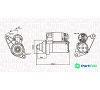 MAGNETI MARELLI STARTER 063721330010 FOR AUDI SEAT SKODA VW