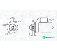 MAGNETI MARELLI STARTER 063721377010 FOR FORD