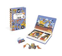 Janod Magnetic Book Magneti'Book Construction – 50 Magnets, 18 Models, FSC Cardboard, Ages 3+