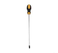 Magnetic 12 Inch Long Screwdriver Set Including Cross and Slotted Tips with Rubberized Handle for Better Control (Cross Screwdriver)