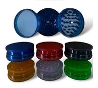 Magnetic 60mm 3 Layers Acrylic Herb Grinder/Plastic Hand Muller for Tobacco and Herbs. (Black)