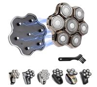 Magnetic 7D Blade Replacement Heads, Universal Shaver Replacement Blades Compatible with Freebird Head Shaver, 7 Blades Shaver Head for Men Freedom Shaving, Head and Face Electric Razor Shaver Heads