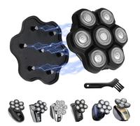 Magnetic 7D Blade Replacement Heads, Universal Shaver Replacement Blades Compatible with Freebird Head Shaver, 7 Blades Shaver Head for Men Freedom Shaving, Head and Face Electric Razor Shaver Heads
