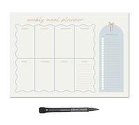 Magnetic A4 Weekly Meal Planner and Shopping List for Fridge, Whiteboard or Office with Dry Erase Chic Design - Get Organised and Reduce Stress