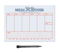 Magnetic A4 Weekly Meal Planner and Shopping List for Fridge, Whiteboard or Office with Dry Erase Diner Design - Get Organised and Reduce Stress