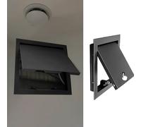 Magnetic Access Door for Water Shut Off Valve - 12x14in Black Panel for Drywall Bathroom Plumbing Servicing Hatch Easy Installation Access Cover