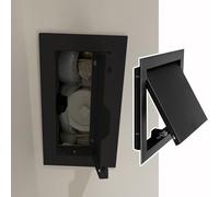 Magnetic Access Panel for Plumbing Square/Recular Inspect Hatch Customizable Wall/Ceiling Service Door Kit (Black 35x35cm/14x14in)