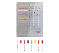 Magnetic Acrylic Dry Erase Board Clear Planner for Fridge | Premium transparent acrylic magnetic board, reusable dry erase surface for meal planning & office organisation 20x30cm A