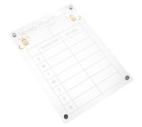Magnetic Acrylic Menu Board for Fridge, White Meal Planner