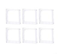 Magnetic Acrylic Photo Frames for Instax Square Film, Designed to Securely Hold Photos on Refrigerators, Lockers, and File Cabinets, Set of Six Frames (Transparent color)