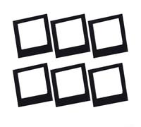 Magnetic Acrylic Photo Frames for Instax Square Film, Designed to Securely Hold Photos on Refrigerators, Lockers, and File Cabinets, Set of Six Frames (Is black)