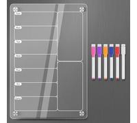 Magnetic Acrylic Weekly Meal Planner Menu Board for Fridge