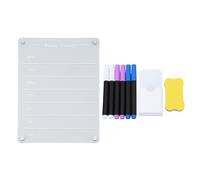 Magnetic Acrylic Whiteboard - Transparent Writing, Strong Magnet for Secure Attachment, Easy Wet Dry Erasing, Durable Non - Deforming Material, Multipurpose Message & Cal