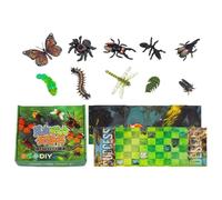 Magnetic Activity Book - PP Paper Magnet 22 x 19 x 4 cm | Magnetic Educational Play with Insects and Furniture | Interactive Learning for Children and Travel