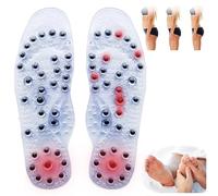 Magnetic Acupressure Insoles,Unisex Gel Massage Inserts with Arch Support & Shock Absorption to Relieve Foot Discomfort, for All-Day Comfort (Size:S(35-40),Color:Transparent)