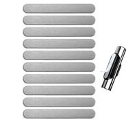 Magnetic Adhesive Steel Plates - 10pcs Metal Strips with Strong Backing | Adhesive Mounts for Magnets on Glass Wood Ceramic Desk Wall Table Shelf Phone Car Dashboard Home Office Use