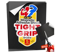 Magnetic Adhesive Tape - Sheets with Adhesive Backing - 5 PCs Each 20cmx25cm - Flexible Magnetic Paper with Strong Self Adhesive - Sticky Magnet Sheets for Photo and Picture Magnets - Craft