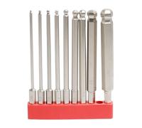 Magnetic Allen Wrench Set, 9 Pieces Ball End Drill Bits, Hex Screwdriver Sets with Durable Grip, Multipurpose Drill Tool, Construction Bit with Precision Design, Installation Tool Kit for Wood Metal