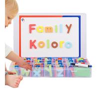 Magnetic Alphabet Kit with 208Letters, Thick Foam Fridge Magnets for Kids, Uppercase Lowercase kit with Double-Side Magnetic Board-Foam, Kids Preschool Spelling and Learning with Pens Eraser