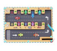 Magnetic Alphabet Maze - Airport Magnetic Color and Number Maze - Toddler Educational Toys 3, 4, 5,6 Years Old - Smooth Wooden Airport Toys - Learning Kids Sensory Toys(airport)