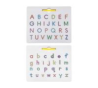 Magnetic Alphabetic Card - Tracking Letter Pad, Beads Learning Tablet | Double-Sided Tablet, Guided Movement, Tool for Boys Girls Writing